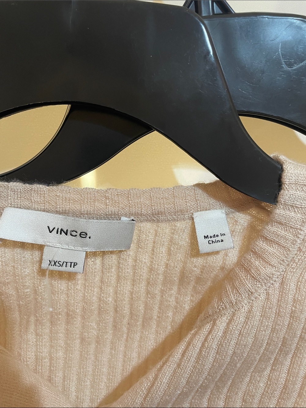 Vince Cream Ribbed Button-Front Cardigan - Picture 2 of 2